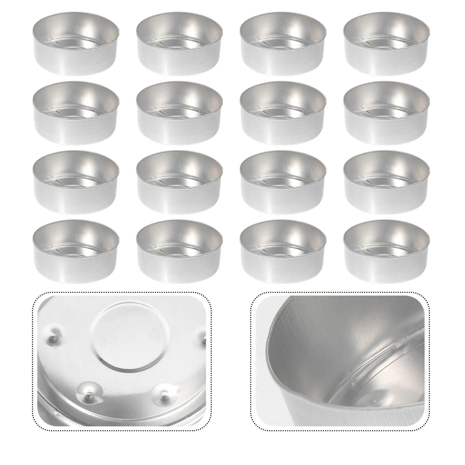 

Tea Light Tins Empty Cups Case Making Tealight Wax Container Tin Metal Jars Aluminum Containers Cup Supplies Organizer Wick