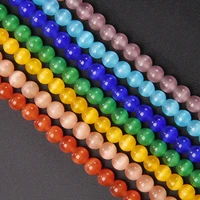 natural 7 chakra cat eye opal beads hight quality round 8mm loose moonstone beads for jewelry making diy bracelet necklace bulk