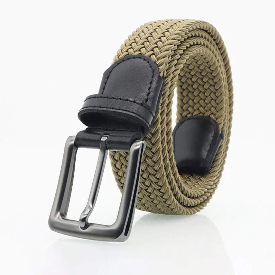 Fashion New Versatile Men'S Needle Buckle Woven Belt Fashion Luxury Brand Design Alloy High Quality Casual Ladies Golf Belt A153