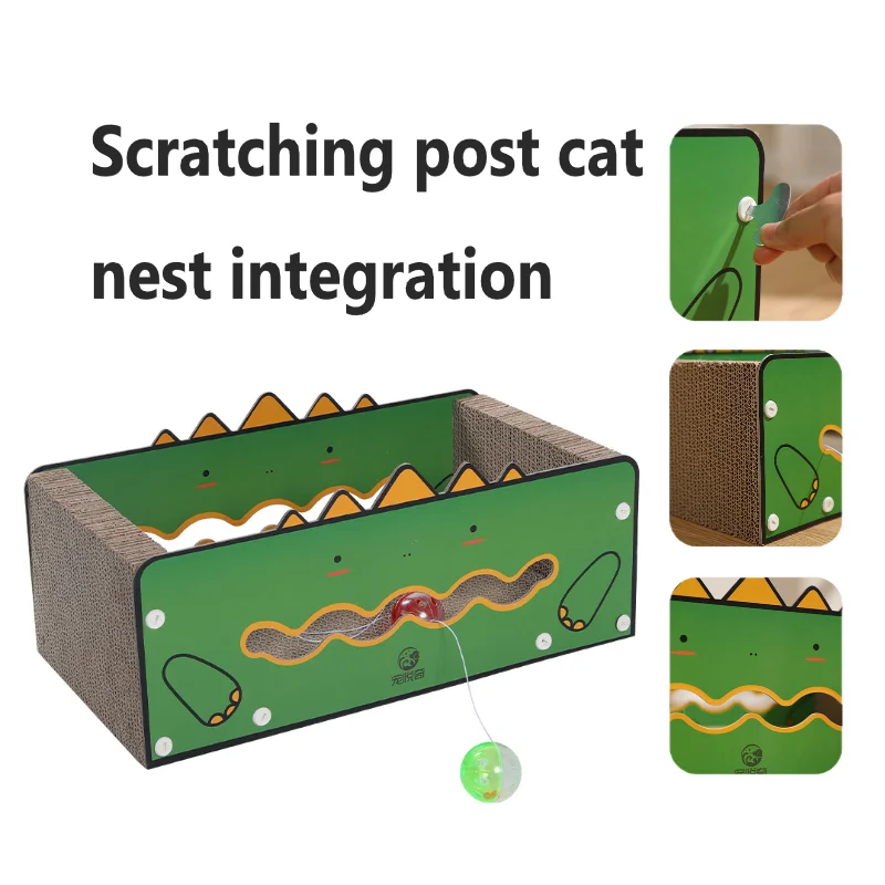 

Cat Scratch Board Cat Nest Integrated Wear-Resistant Claws No Chips Multifunctional Corrugated Paper Vertical Pet Toy