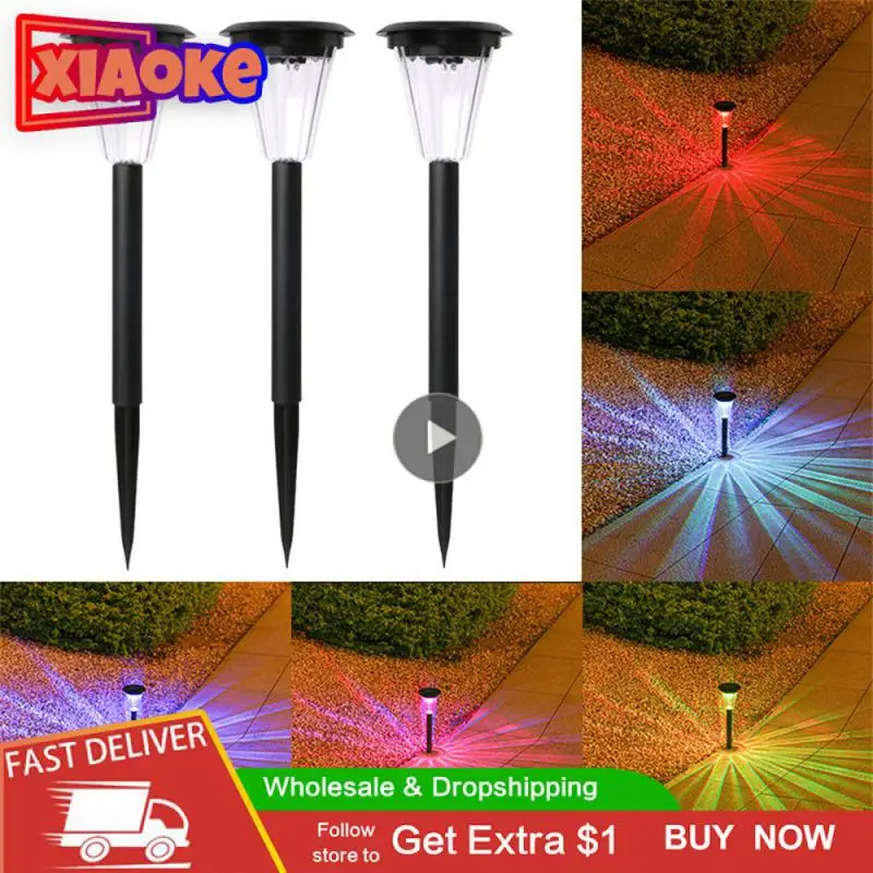 

1~8PCS Garden Arrangement Solar Charging Floor Insert Lamp Life Waterproof Solar Lawn Lamp Sturdy Lamp Body