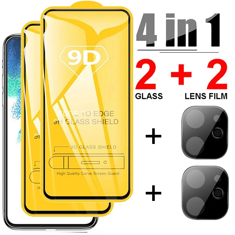 

4in1 9D Tempered Glass For iPhone 14 Pro Max Camera Protectors For iPhone 11 13 Pro 12 Mini 14 Plus Screen Lens Protective Glass