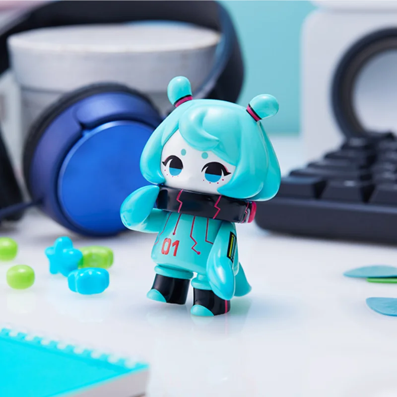

Original Kotobukiya 9cm Hatsune Miku Hinomoto Heavy Industries Ocean Exploration Robot Denshitako No.3 Aquarium Color Model Toy
