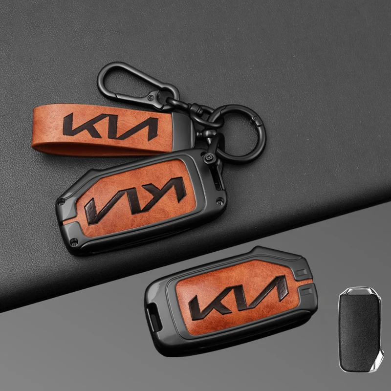 

Кожаный чехол для автомобильного ключа для KIA Sportage 2023, R GT Stinger Ray Sorento Ceed Cerato Forte Niro Soul Telluride 2020 K5 K8 2022