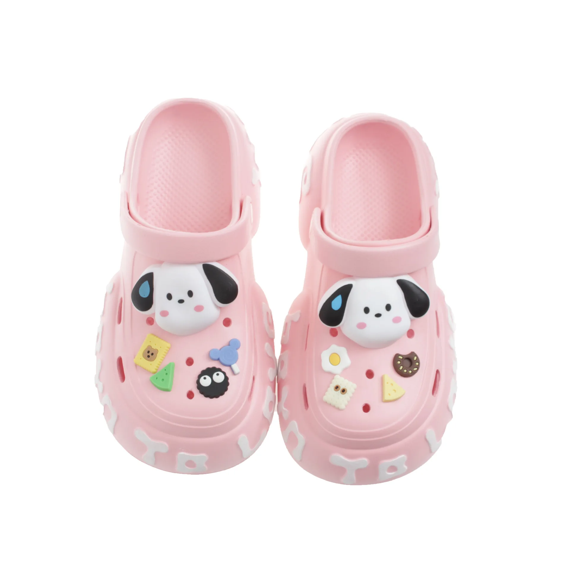 Шлепанцы женские с отверстиями модные сандалии для пляжа и сада Мультяшные