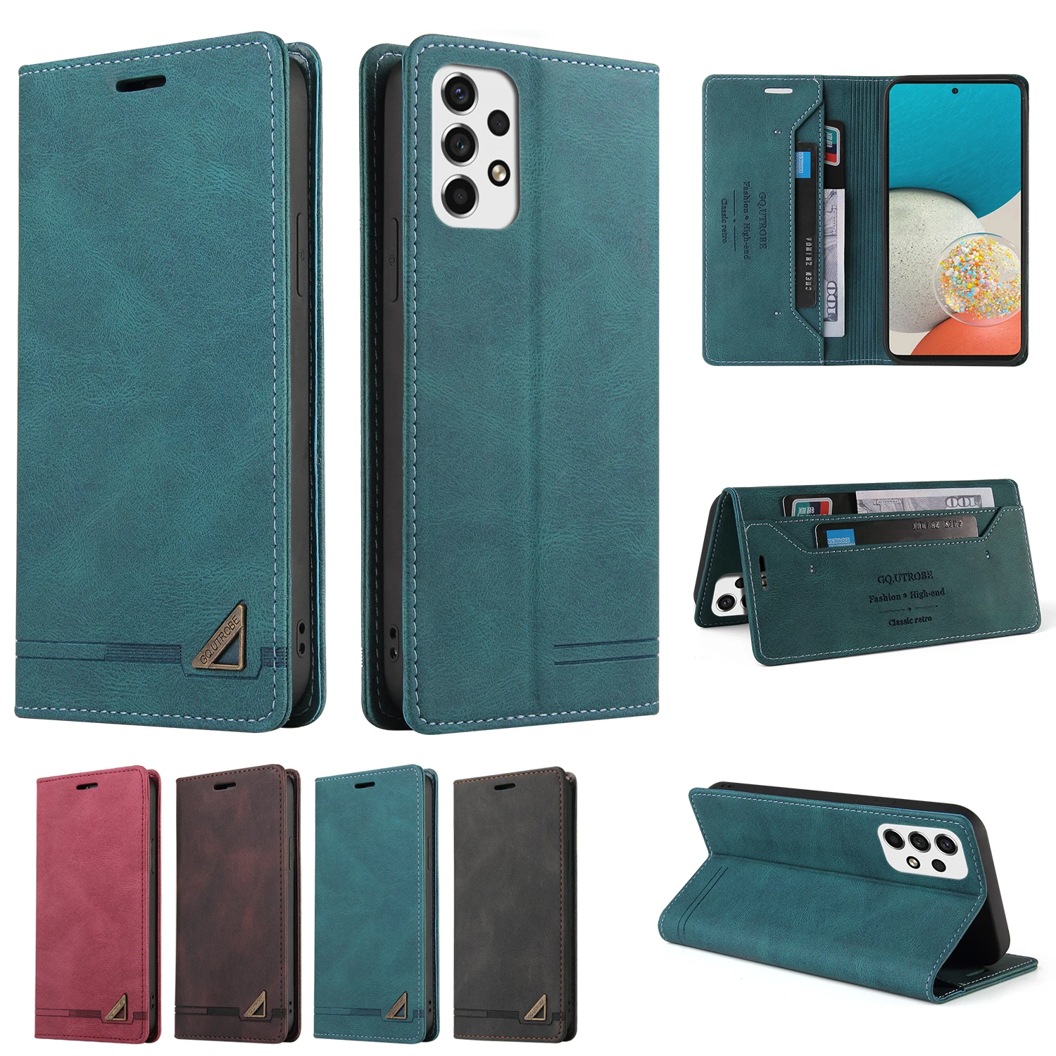 

Противоугонный чехол-кошелек для телефона Galaxy A33 A13 A53 F62 A72 A52 A42 A32 A12 A41 A31 A22 F52 A71 A51 A03S, противоударный чехол