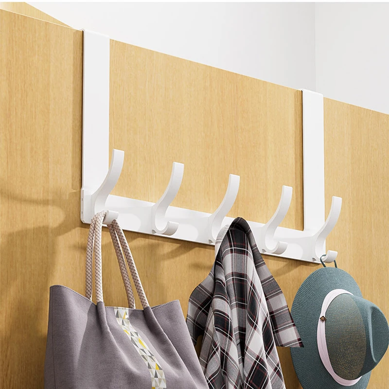 Алюминиевый крючок в ряд за дверью свободная Пробивка вешалка для хранения
