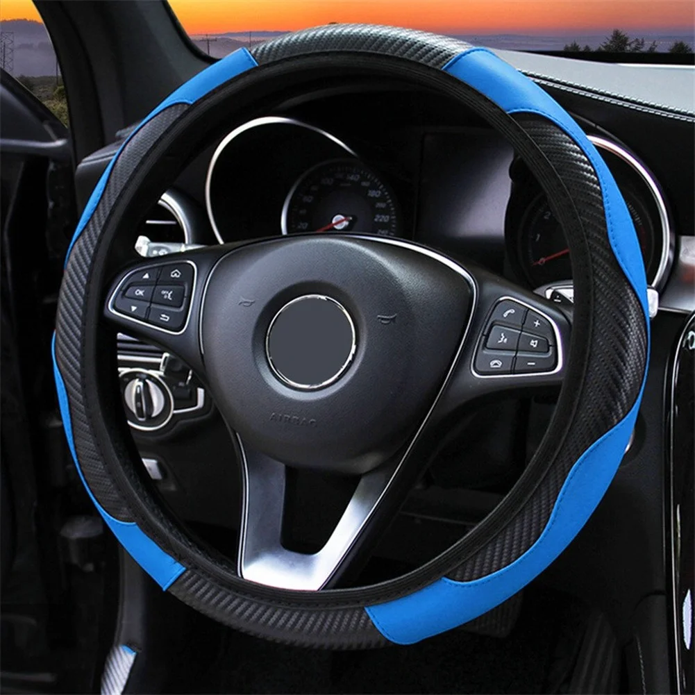 

Steering Car Leather Wheel Cover For T&oyota- -Auris Avensis Prius chr Aqua Aygo Corolla Verso Land Cruiser Prado Hilux