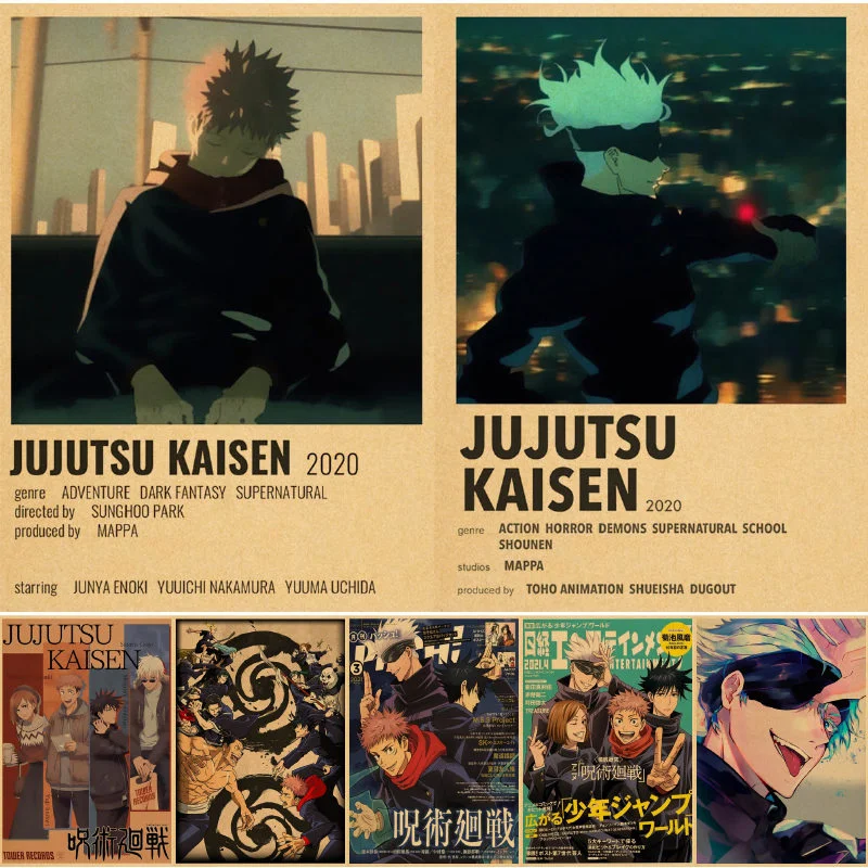 

Настенные постеры juютсу Kaisen, настенные постеры, постеры, картины, художественный принт, Декор, спальня, дом, Художественная печать, винтажны...