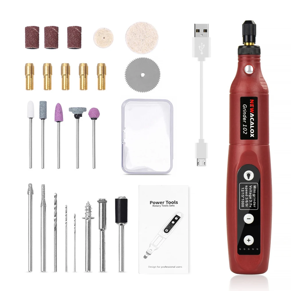 

Электрическая дрель, шлифовальный станок, гравировальная ручка, набор беспроводных электрических шлифовальных машин, перезаряжаемая дрель, Электрический вращающийся инструмент, 3000-15000 об/мин, 26 шт.