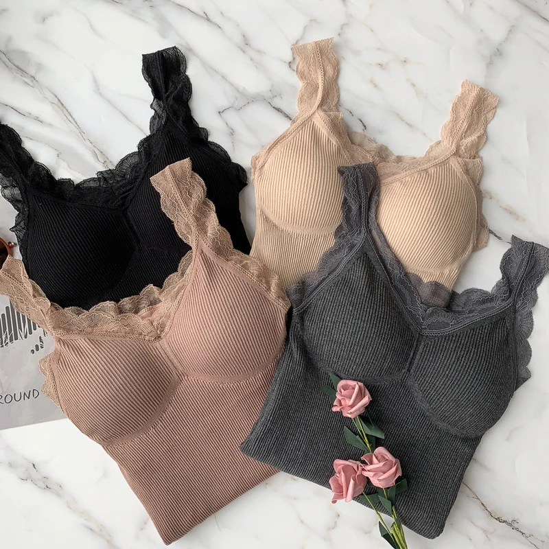 

Thermal Underwear Vest Thermo Lingerie Woman Winter Clothing Warm Top Inner Wear Thermo Shirt Undershirt Intimate Lace