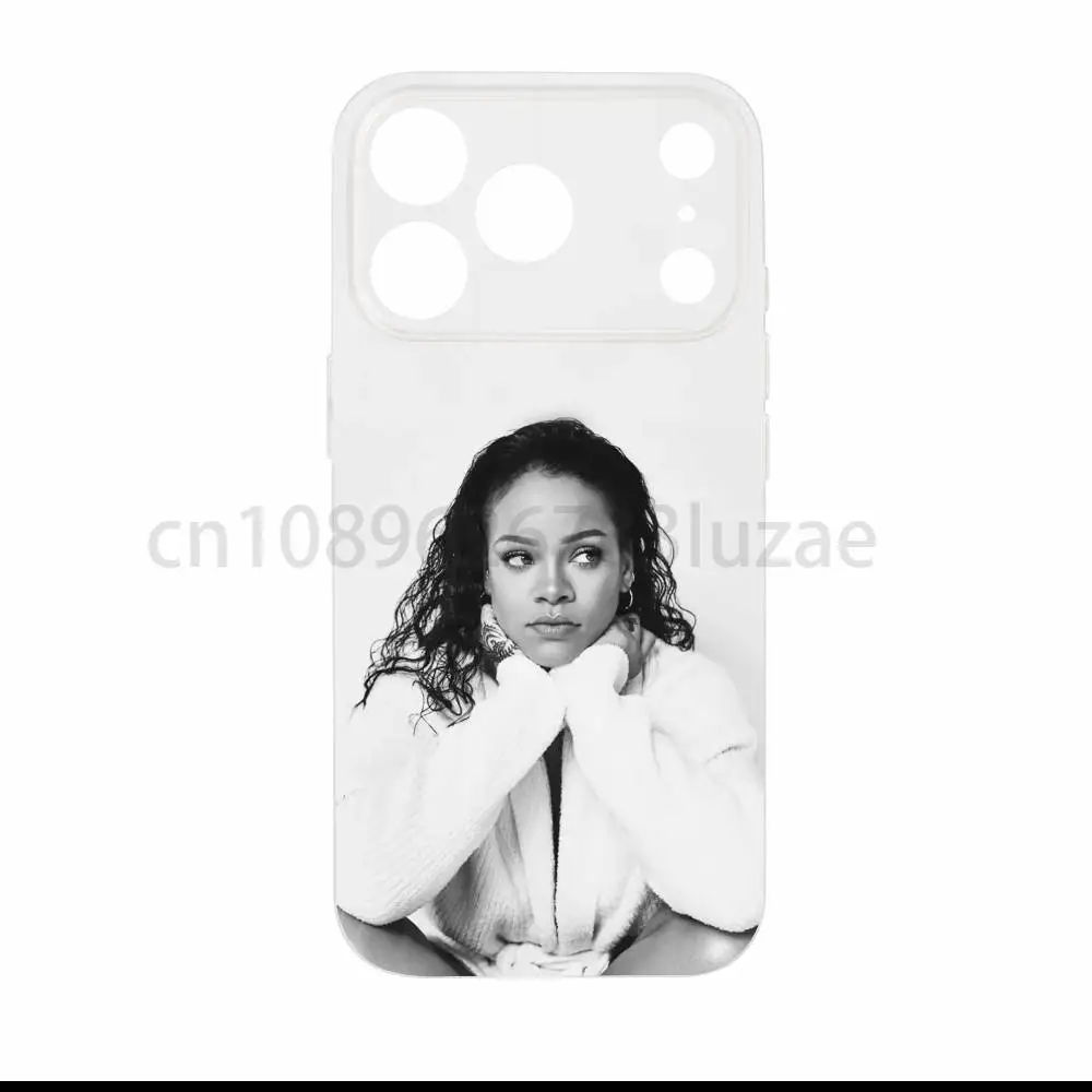 Фото Мягкий чехол из ТПУ для iPhone 17, 16, 14, 15 Plus, 13, 12 ProMax, Air 11 с беспроводной зарядкой MagSafe от популярной певицы R-Rihannas №3