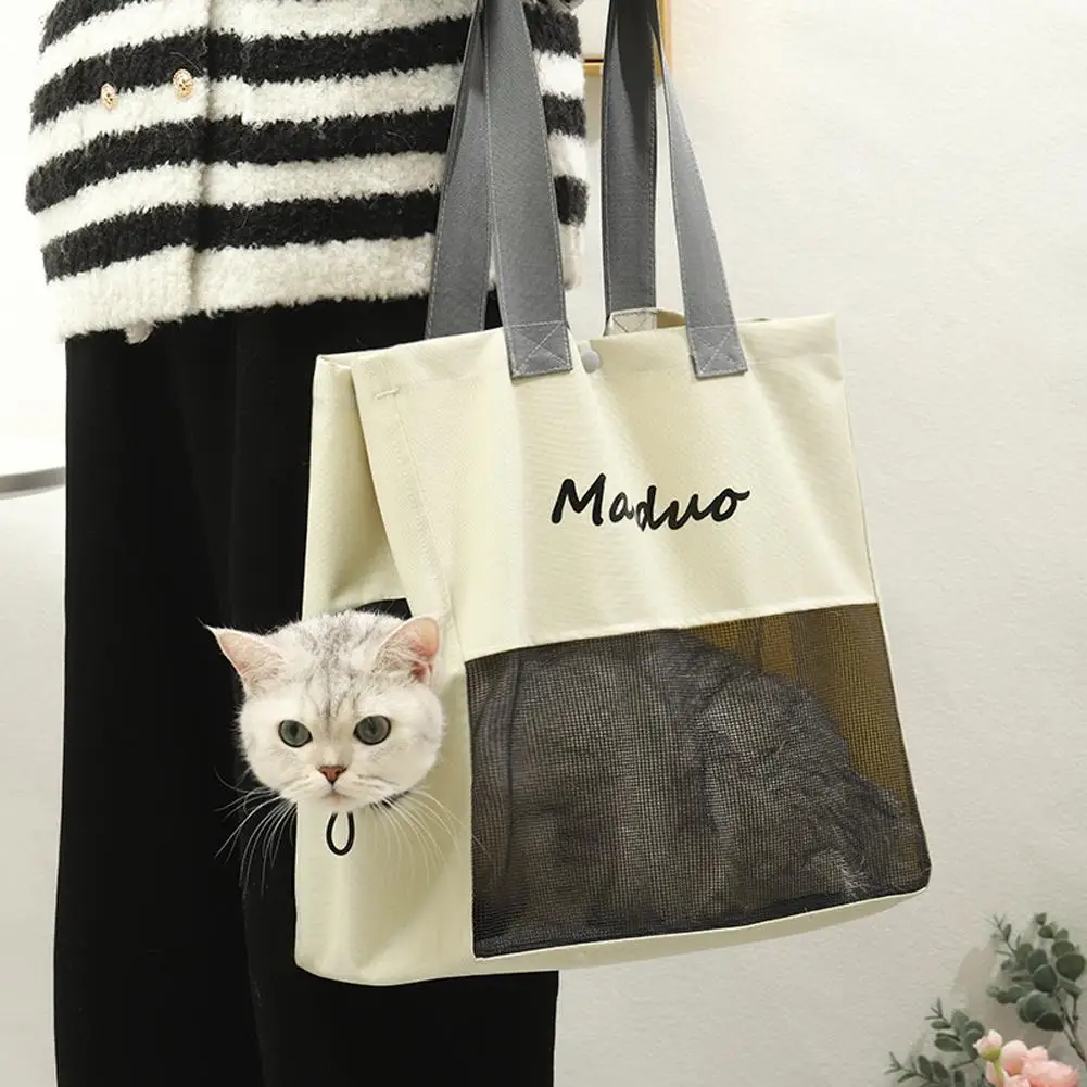 Cat Dog Carrier Purse Portable Breathable Backpack Large Capacity Outdoor Shoulder Bag Travel Kennel