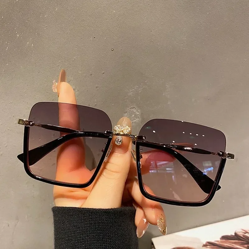 Шикарные новые женские солнцезащитные очки в большой оправе стиле ретро