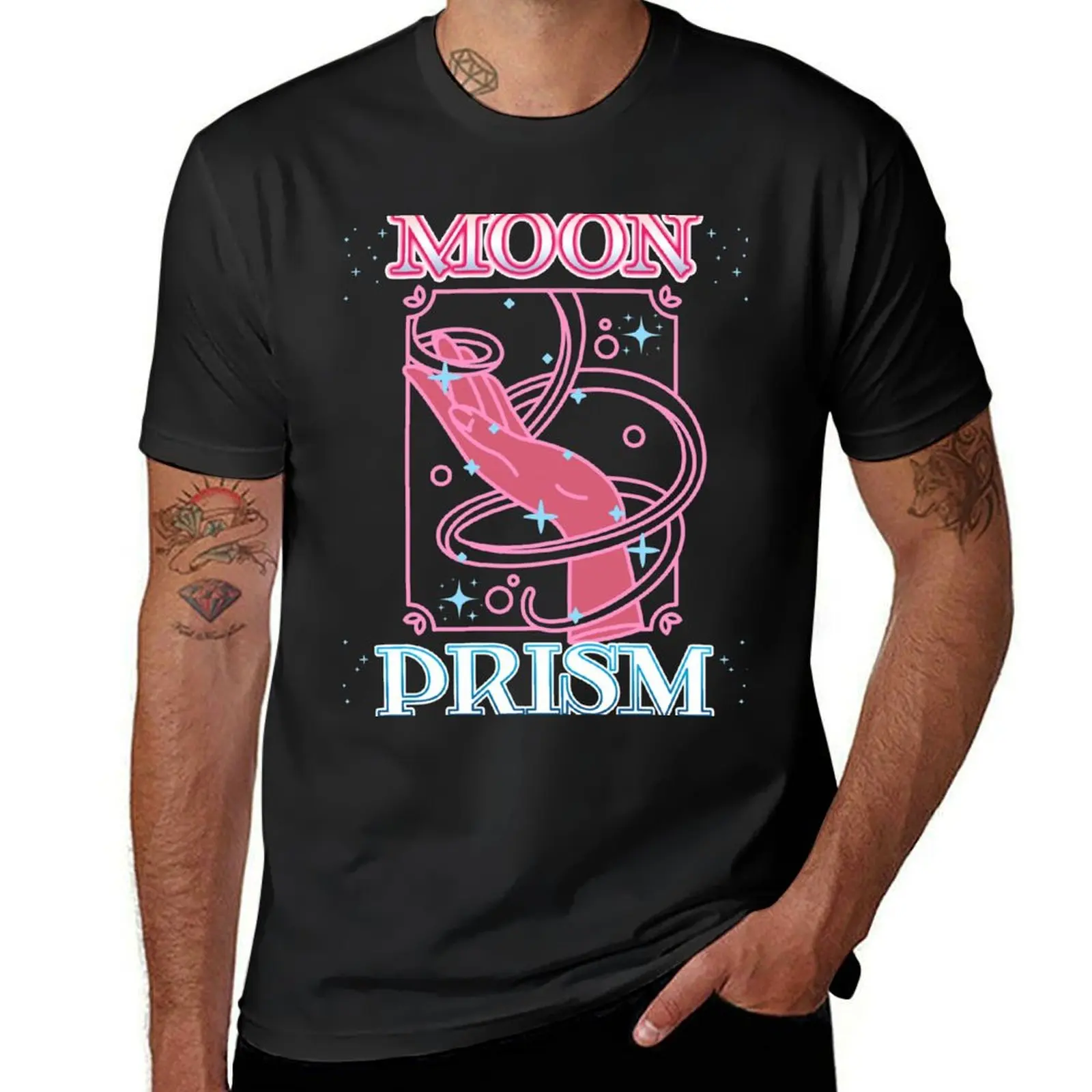 Мужская футболка MOON PRISM корейская мода