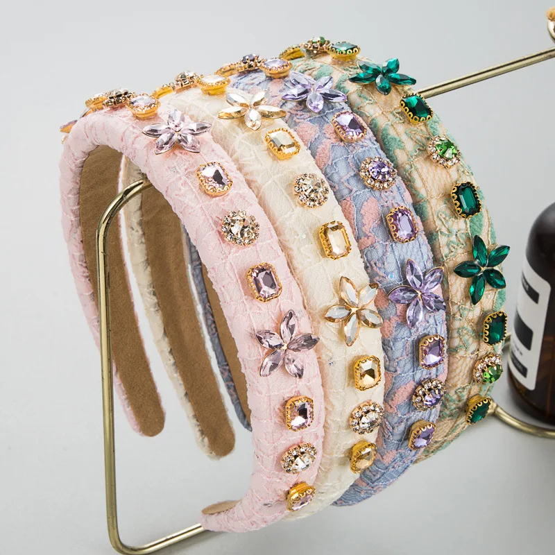 

Purple Green Pink Sponge Headbands Fashion Hair Accessories Women Trend Party Shiny Hairband Girl Hair Band Headwear Wholesale