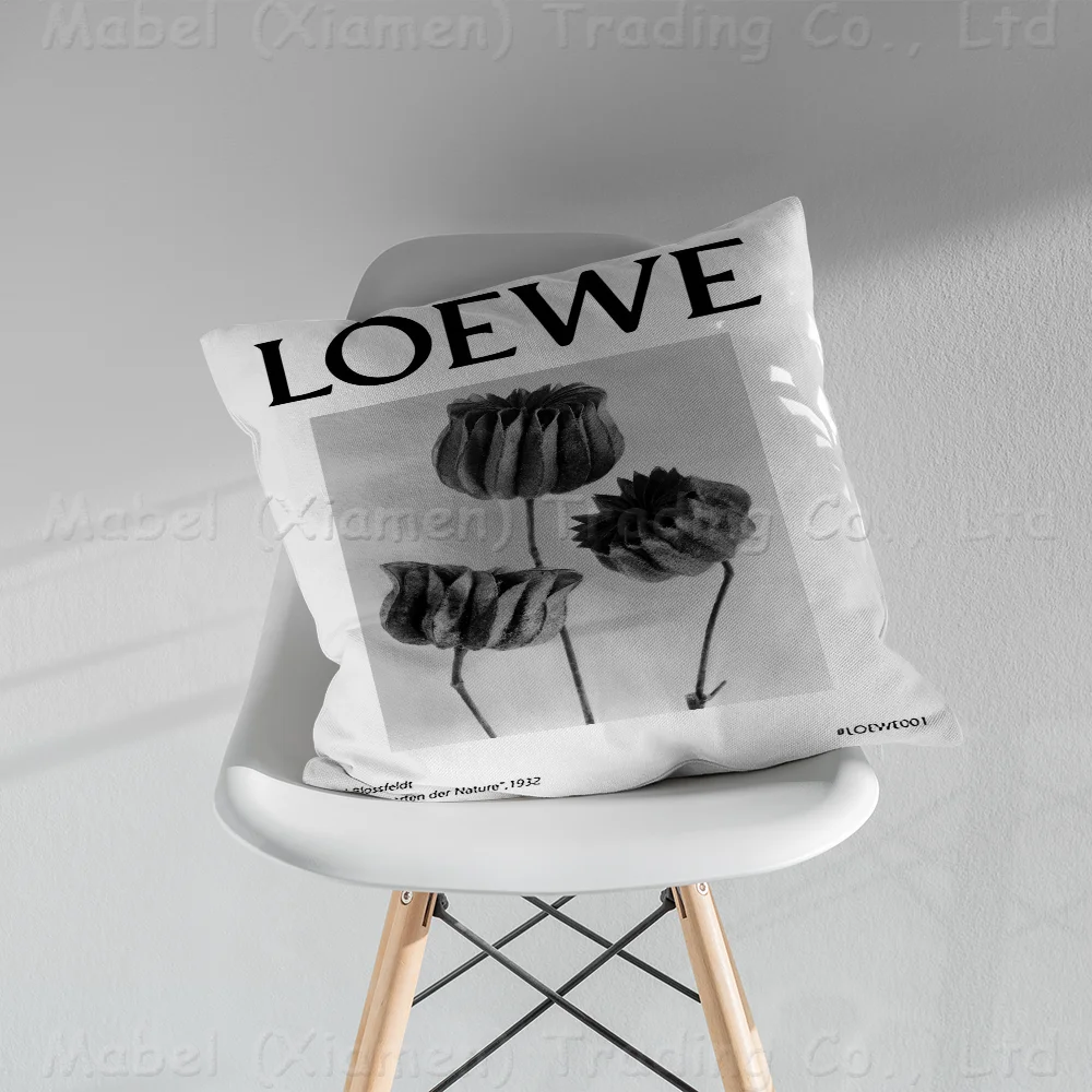 Современная черно-белая подушка с растениями подарок украшение для дома и офиса