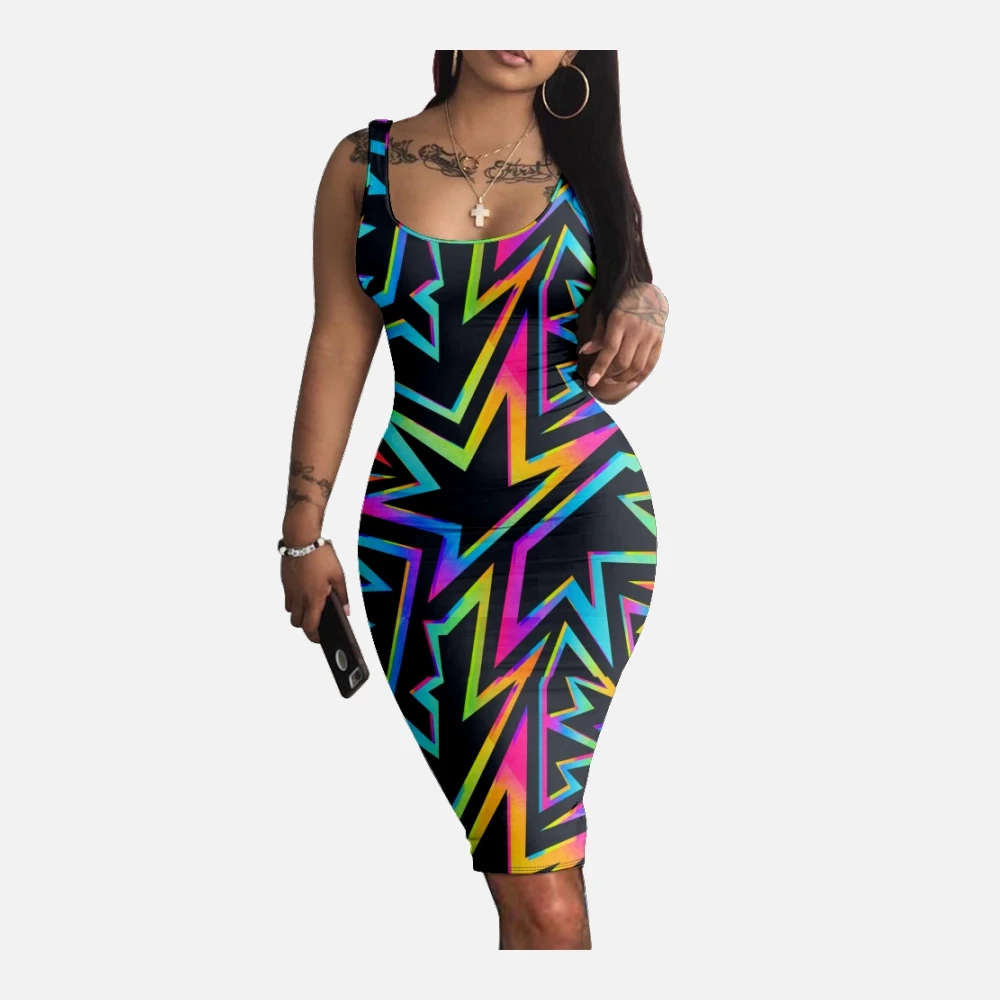 

Women Y2k Mini Dresses Party Sexy Dress Line Art Streetwear Women Dresses For Women Summer Beach Halter Evening Dresses