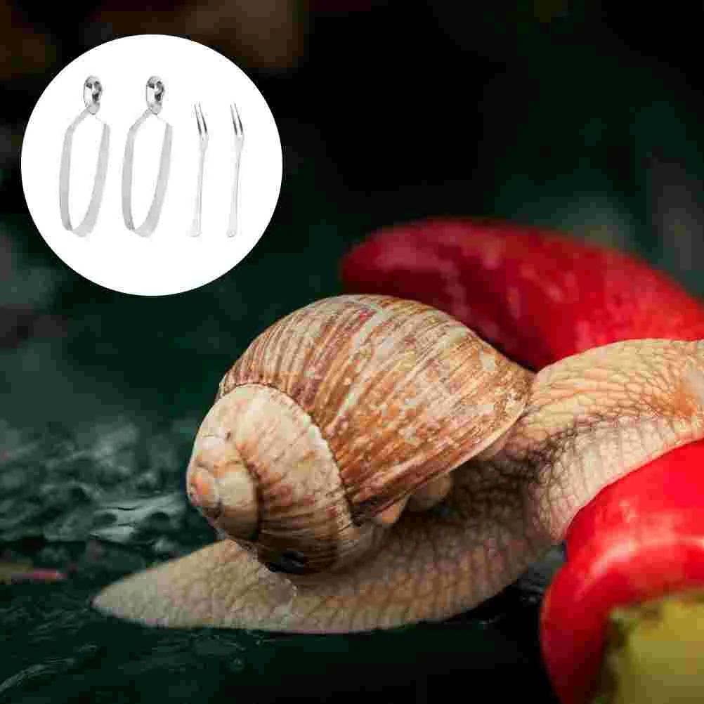 

Tongs Escargot Snail Forks Tong Fork Serving Seafood Steel Stainless Setdining Cooking Clip Kitchen Clamp Lobster Clips