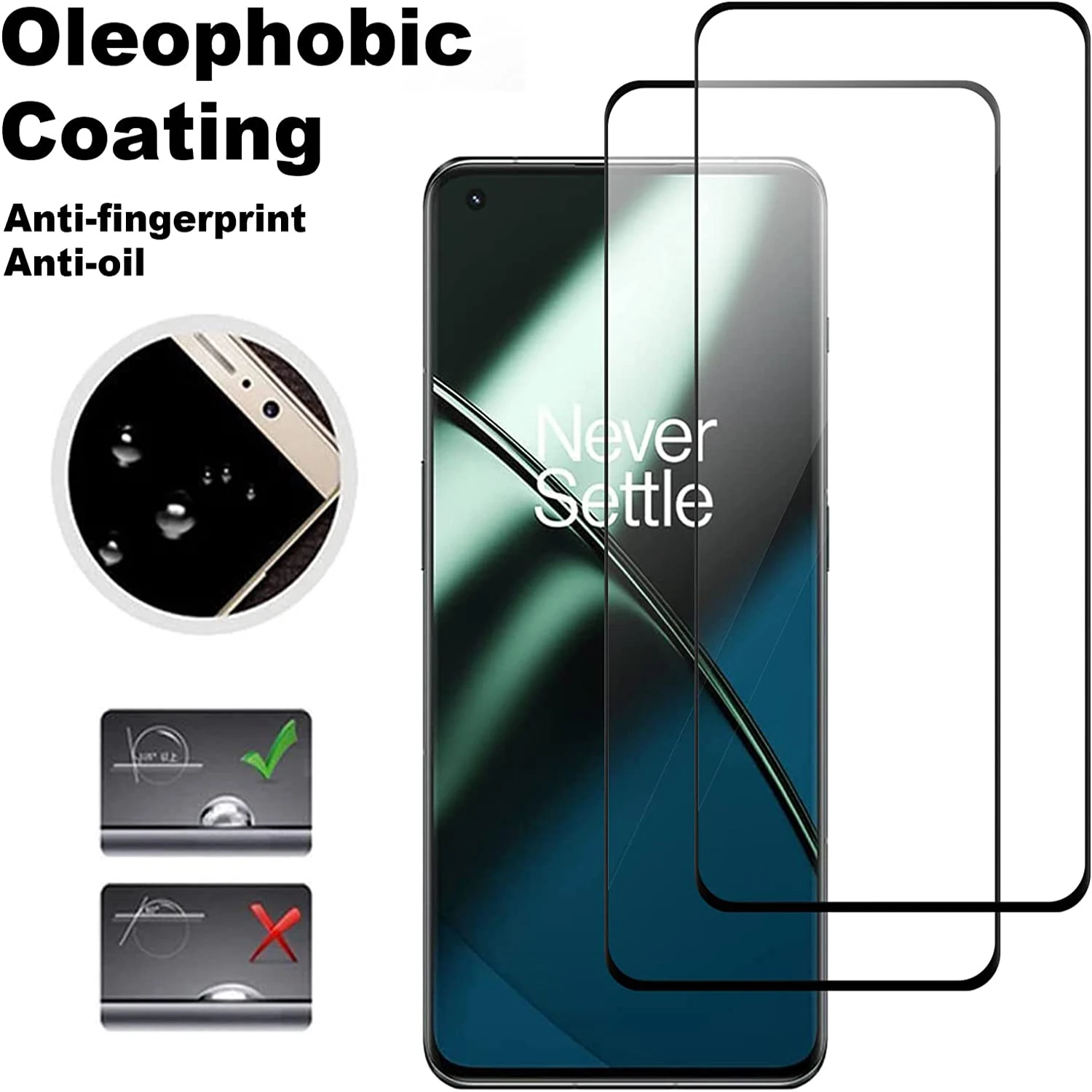 1/4Pcs 3D Screen Protector Glass For OnePlus 11 Tempered Glass Film