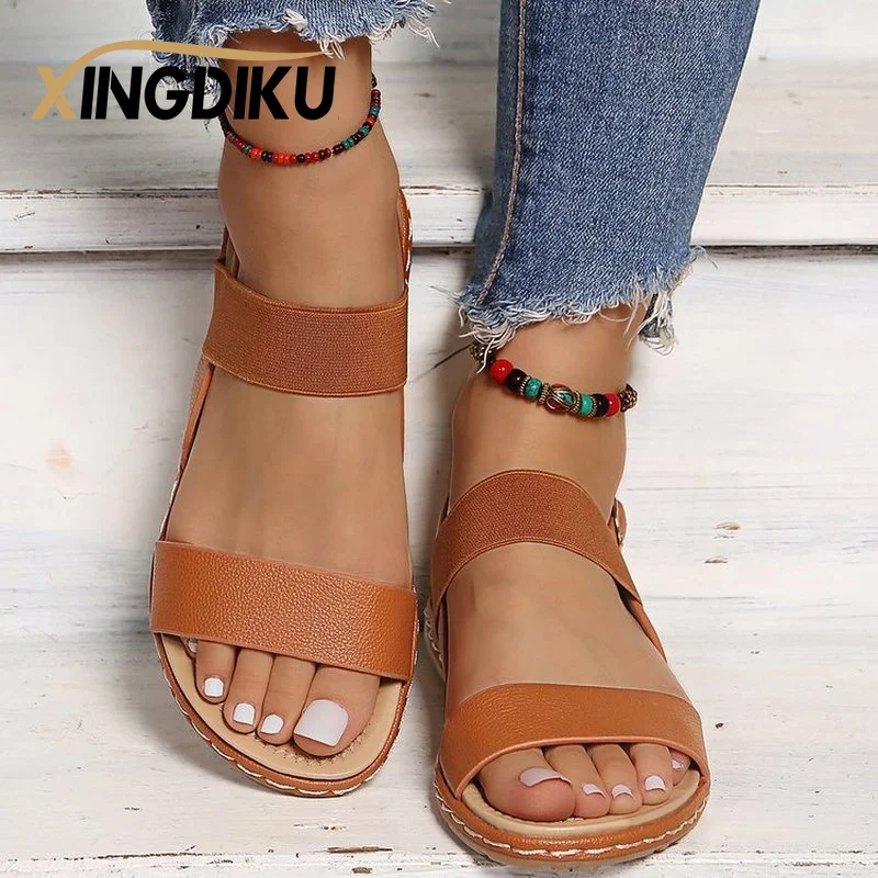 

Women's Lightweight Wedge Sandals Vrouwen Sandalen Nieuwe Zomer Schoenen Vrouw Platform Retro Sandalias Plus Size flat sandals