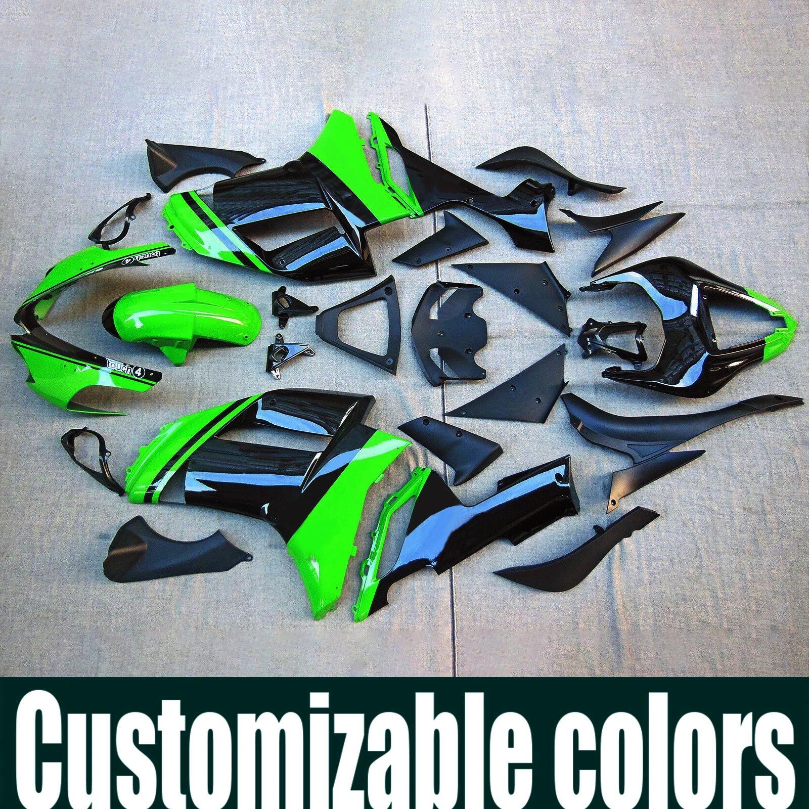 

For Kawasaki Ninja ZX6R ZX-6R 2007 - 2008 Motorcycle Accessories ABS Injection Fairing Set Bodywork Kit ZX 6R ZX 636 07 08