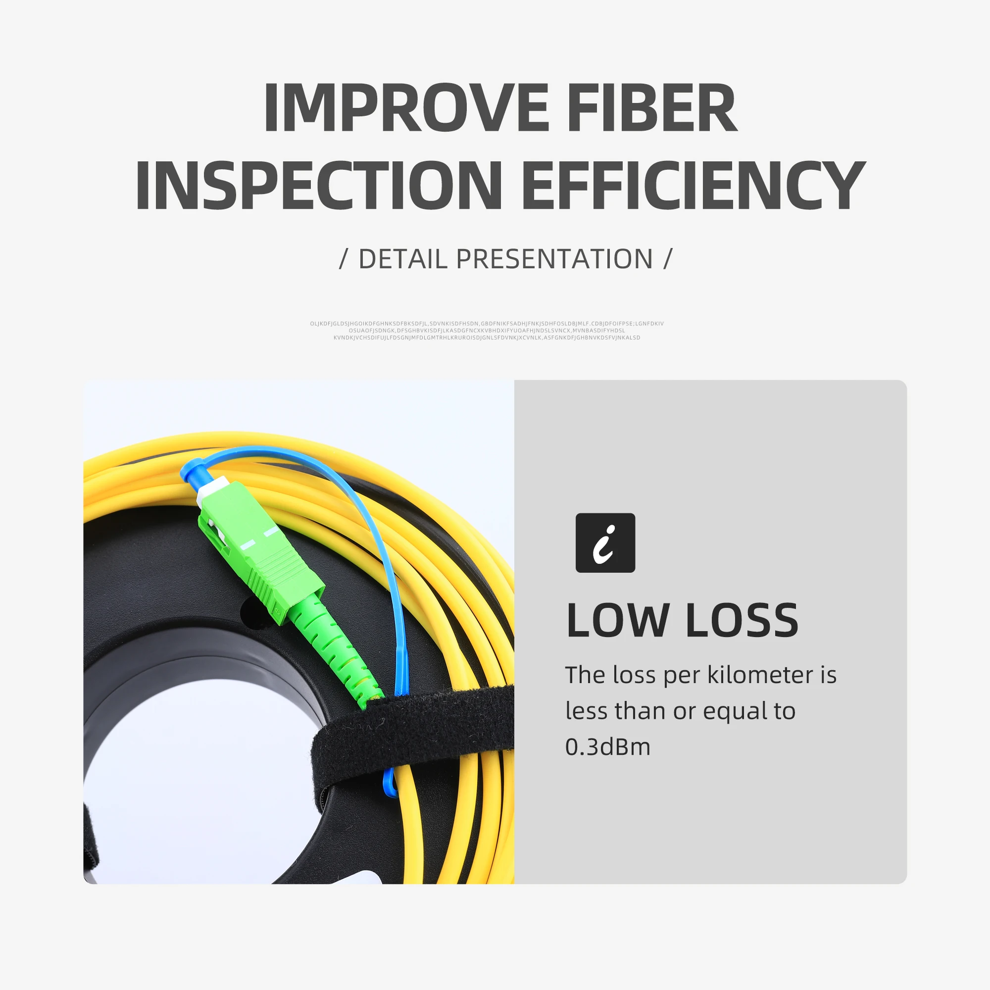 OTDR Dead Zone Eliminator Fiber Rings Optical Launch Cable Box 300M/500M/1KM OTDR Extension Cable SC-APC-SC/APC