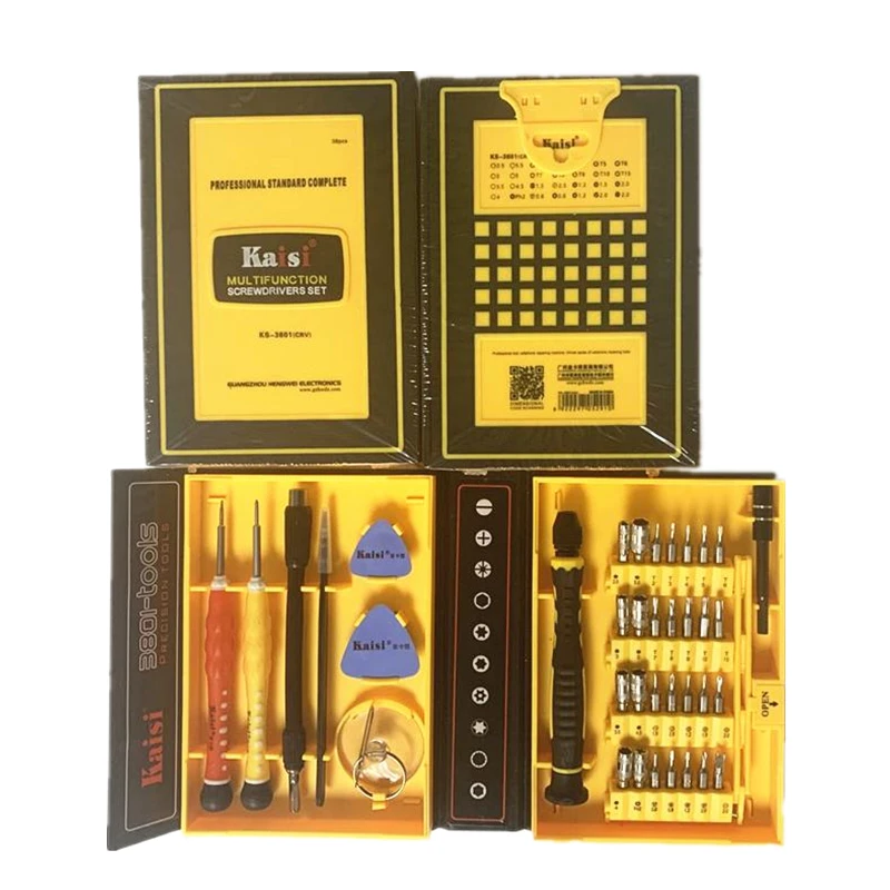 

Kaisi 38in1 Precision Screwdriver Sets Versatile Multipurpose Screwdrivers Kit Opening Repair Tools for iPhone iPad Samsung