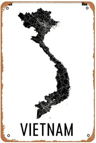 SODWN Tn Sgn Vntge Vetnm Mp Vetnmese rt Gft Of Decor – Плакат Wll Decorto