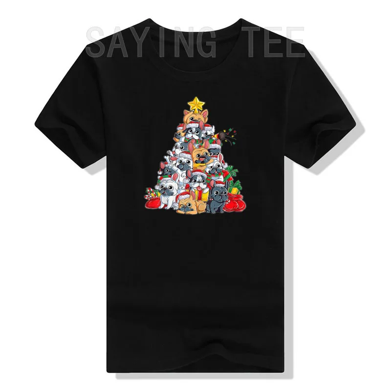 

French Bulldog Christmas Tree Dog Santa Xmas Classic T-Shirt Funny Dog-Lover Family Matching Christmas-Pajamas Graphic Tee Tops
