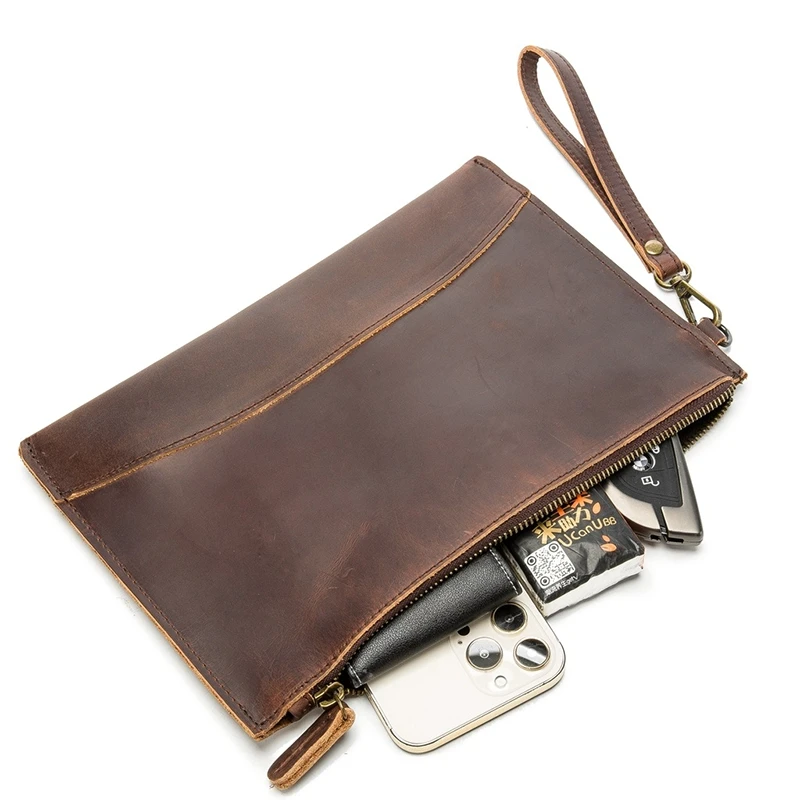 

Leather 2022 Wallet Purse Crazy Multifunction Genuine Bags Male Horse Wallets Passport Men Men Leather Long Cover Clutch Handbag