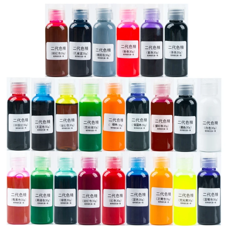 

24 Colors Epoxy Pigment Translucent Liquid Resin Colorant Epoxy Resin Dye Mix Color Liquid Dye Resin Jewelry Making