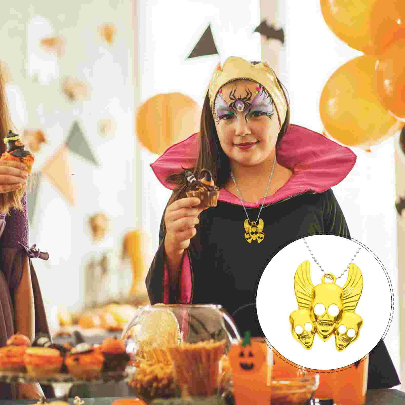 

8 Pcs Ornaments Pendant Necklace Decor Charm Cool Gothic Jewelry Plastic Chain Women Miss