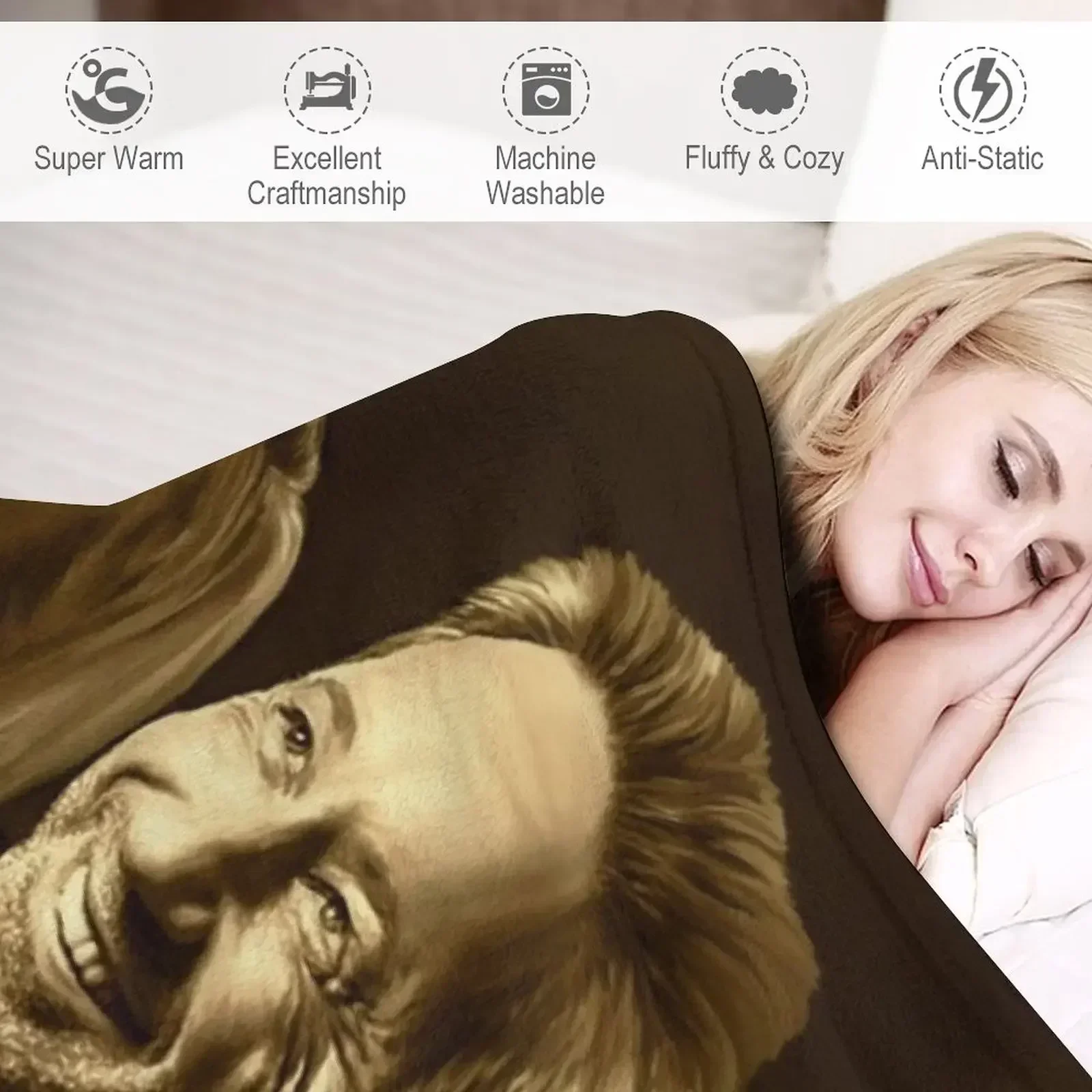 A successful old married couple - sepia panting Throw Blanket Giant Sofa Decorative Beds Blankets