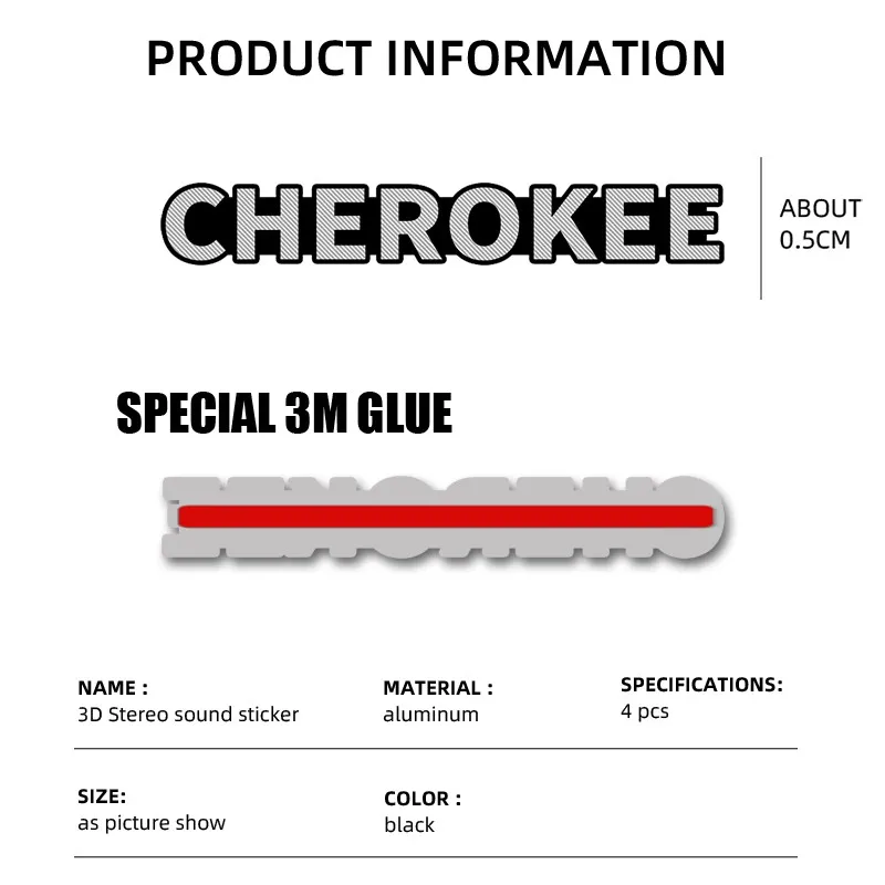 4 шт. модифицированные наклейки для Jeep cherokee |