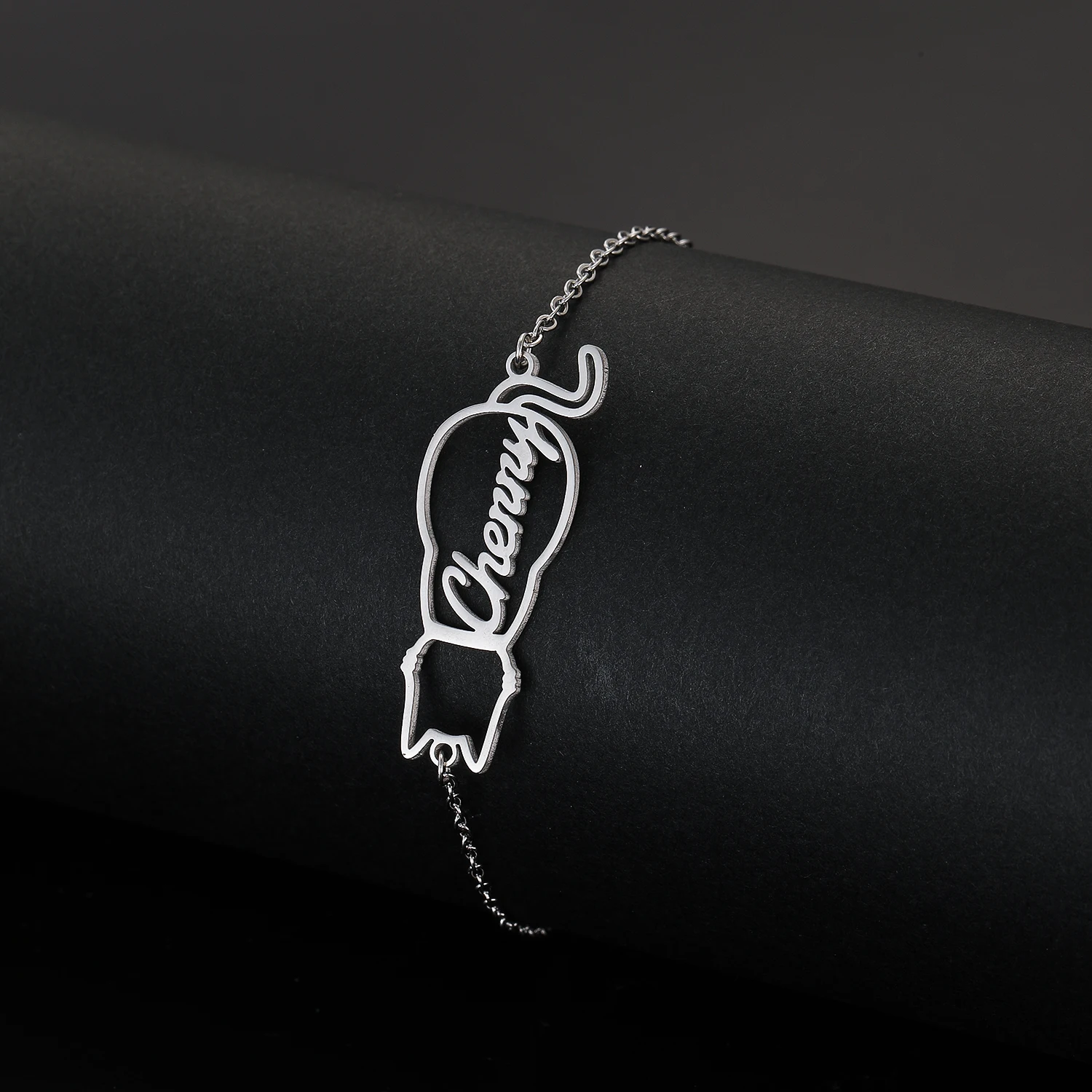 QIMING персонализированный браслет с именем кошки и животного для женщин мужчин