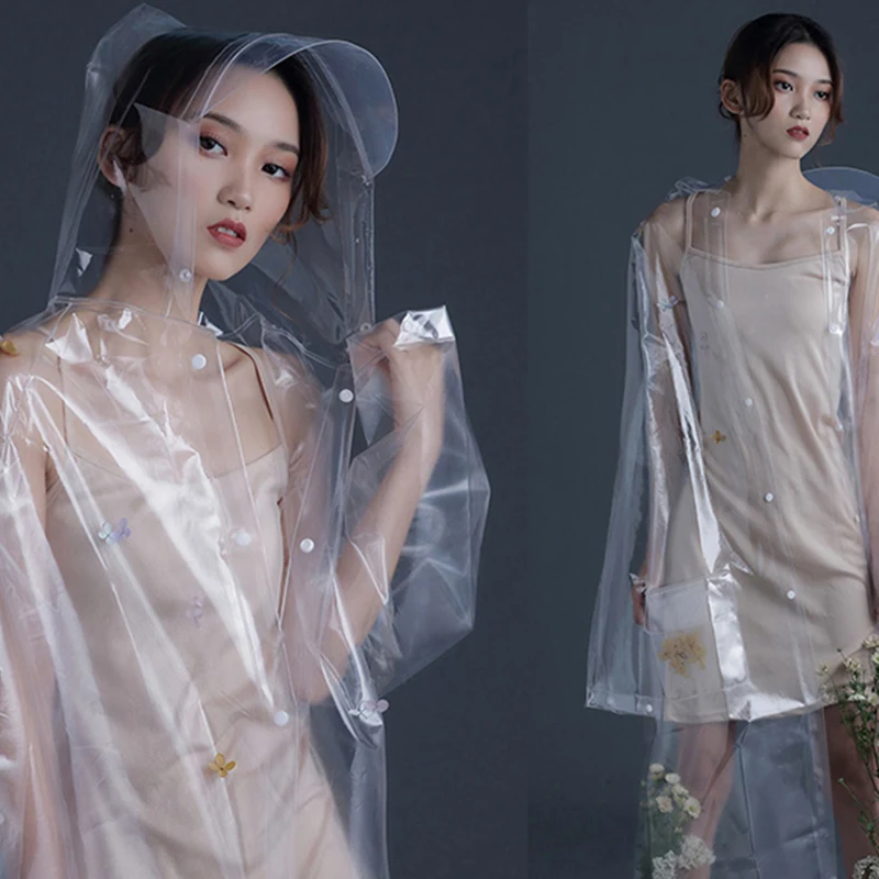 

Transparent Coat Jacketcoat Women Waterproof Outdoor Hoodie Portable Raincoat Overall Impermeables Household Merchandises