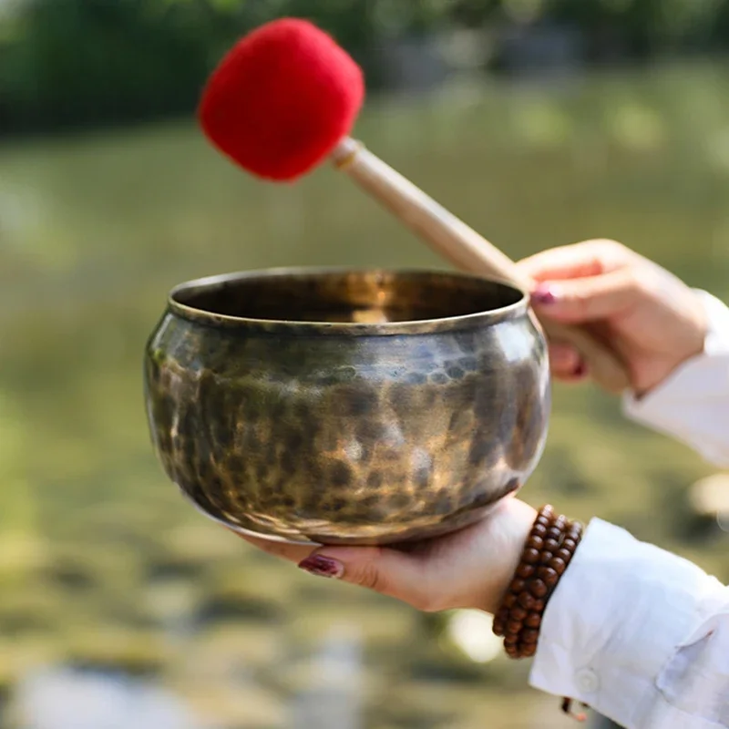 Винтажная Поющая чаша ручной работы профессиональные тибетские чаши из Непала
