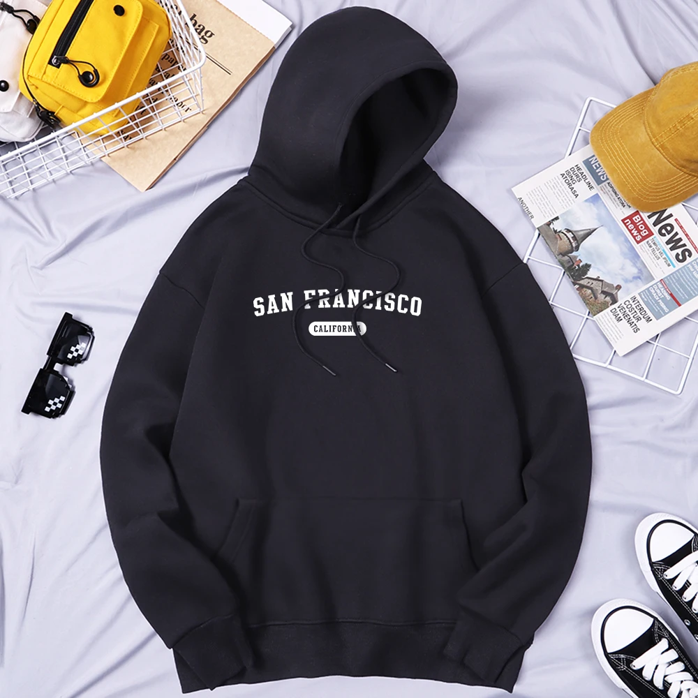 

Мужская толстовка с капюшоном и надписью «Сан-Франциско»