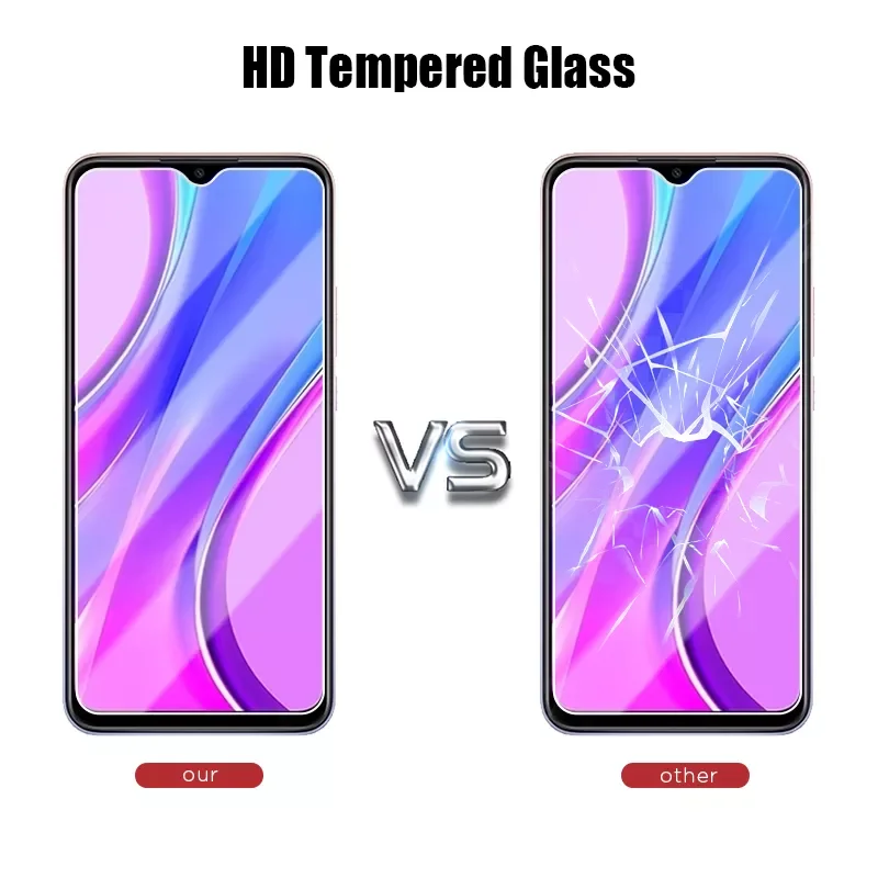 4PCS/Lot Protective Glass For Redmi Note 10 Pro Max 9 8 7 11 Pro 9T 10T Screen Protector For Redmi 9A 8A 7A 9C K40 Pro Glass