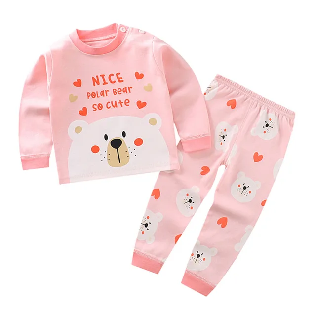 Children Kids Clothes Sets  Boys Girls Suit Pajamas Clothinng Pants Cartoon Autumn Winter Sleepwear Outfits 2