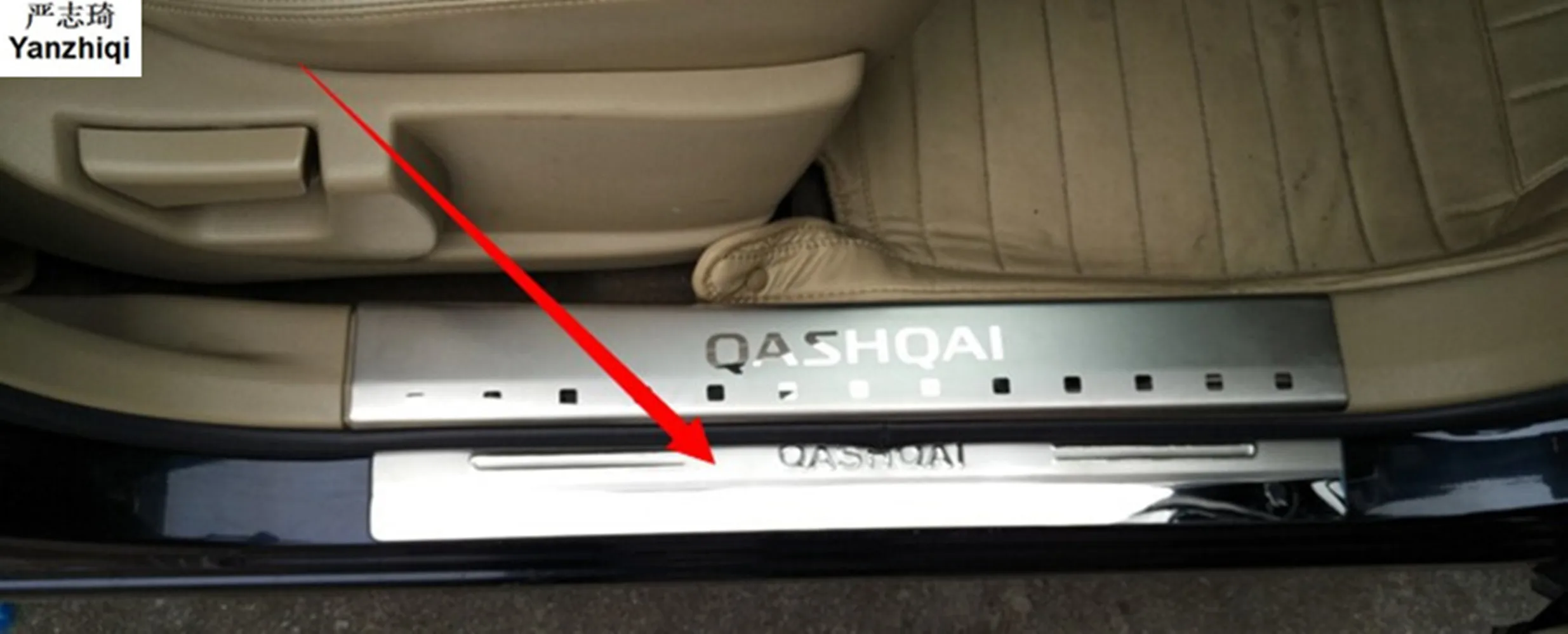 

Free shipping 4pcs/lot car accessories stainless steel scuff plate door sill for Nissan qashqai 2009 2010 2011 2012 2013 - 2015