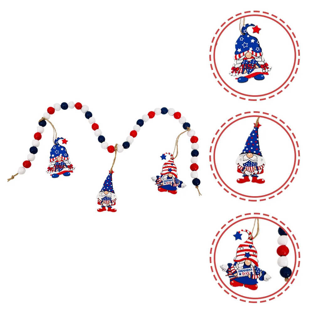 

Home Accessories Decor Gnome Beads Decor Beaded String Independence Day Tiered Tray Decor Labor Day Decor Memorial Day Ornaments