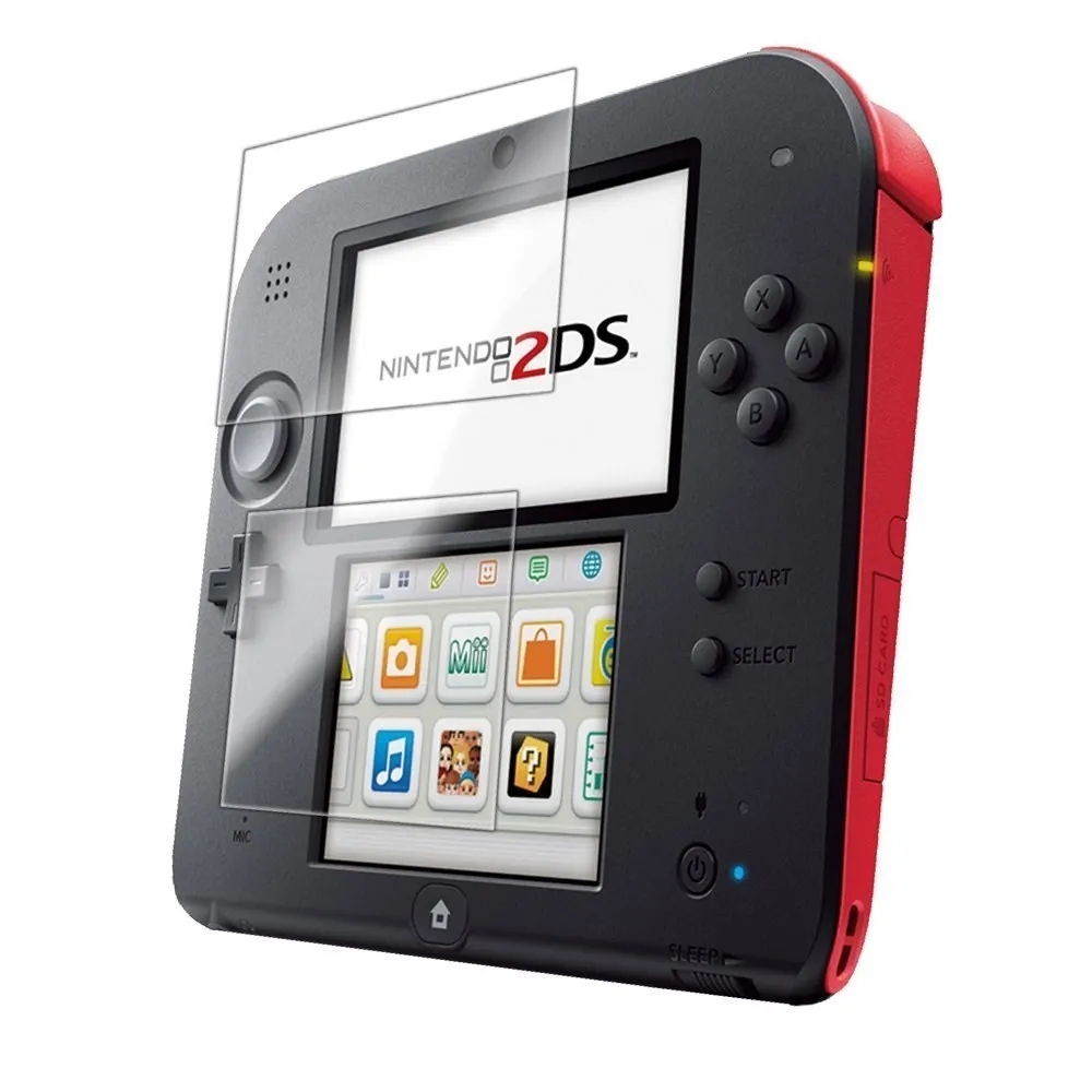 

2 набора, Защитная пленка для ЖК-экрана, совместимая с Nintendo 2DS, прозрачная защитная пленка с сенсорным экраном для Nintendo 2DS, аксессуары