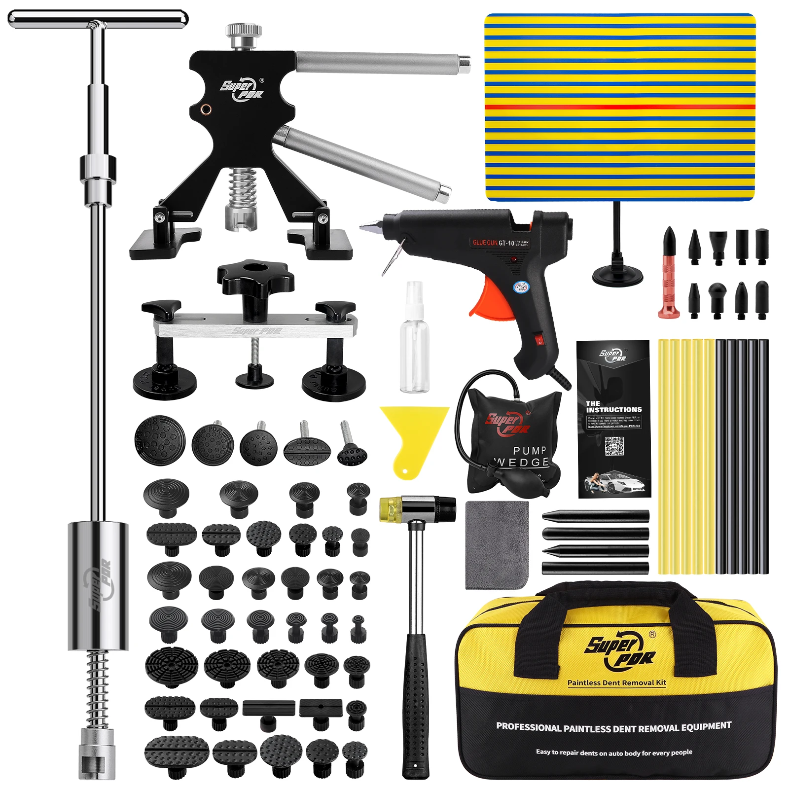 

PDR автомобильный набор для ремонта вмятин без покраски, профессиональные инструменты для удаления вмятин, автоматический съемник для ремонта вмятин, инструмент для повреждения градусов