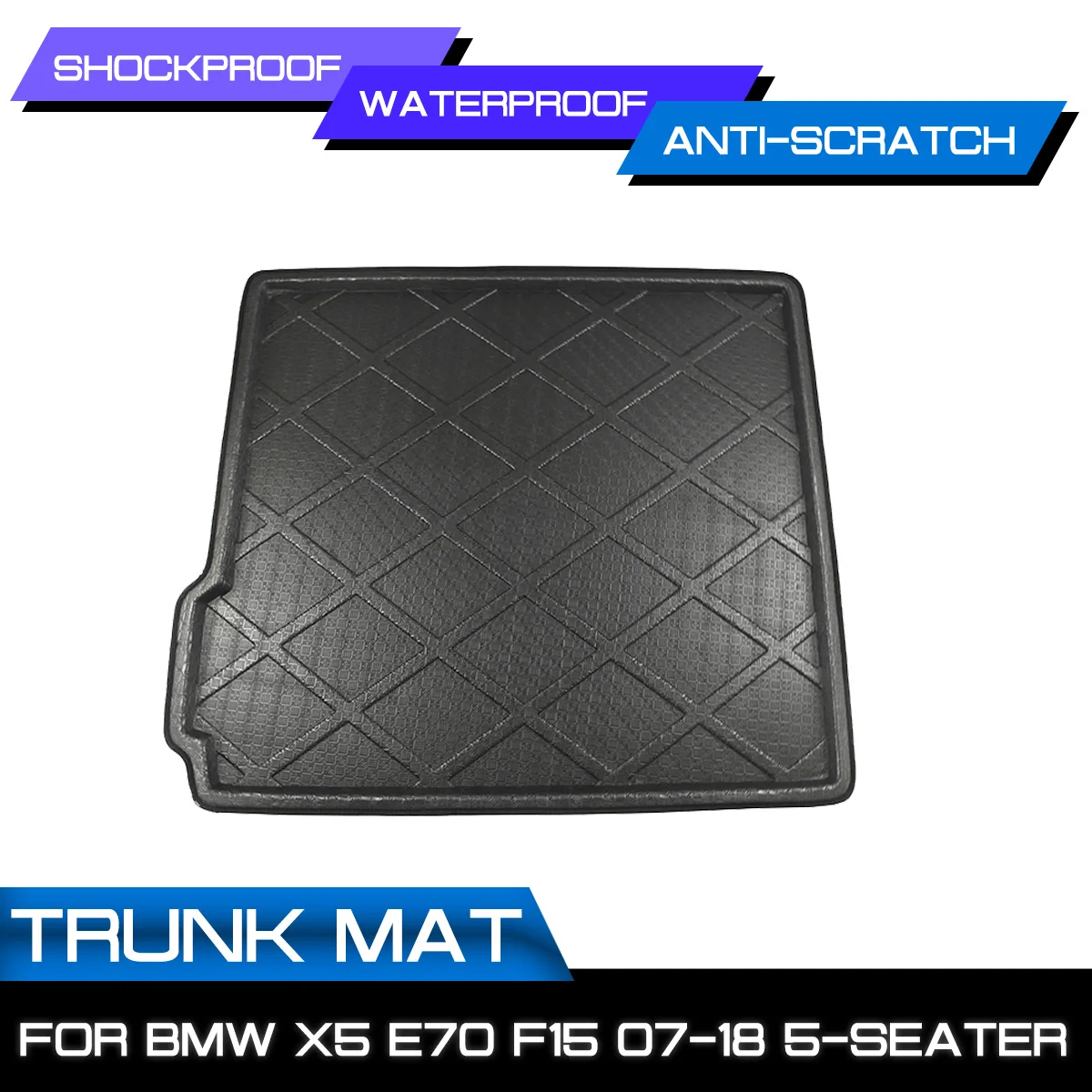 

Car Rear Trunk Boot Mat Waterproof Floor Mats Carpet Anti Mud Tray Cargo Liner For BMW X5 E70 F15 5-Seater 2007-2018