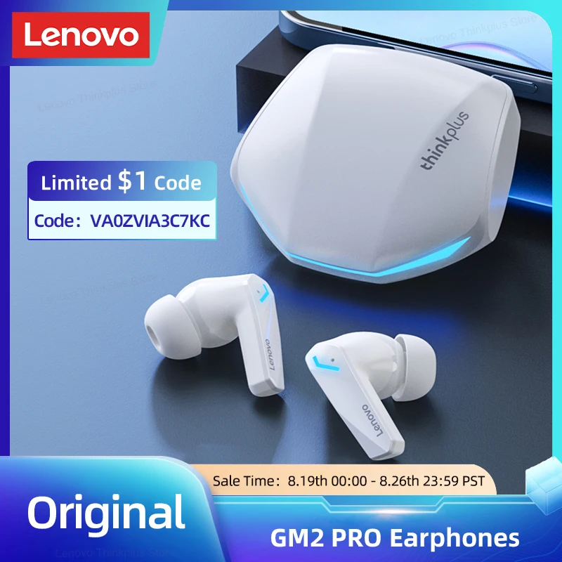 Оригинальные беспроводные наушники Lenovo GM2 Pro 5,3, Bluetooth, наушники с низкой задержкой, наушники с HD-вызовом, игровая гарнитура с двойным режимом и микрофоном - 200 лучших товаров с Али