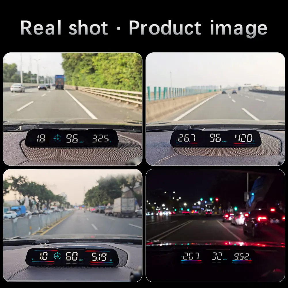 Автомобильный проекционный дисплей HUD OBD / GPS универсальный цифровой спидометр KMH