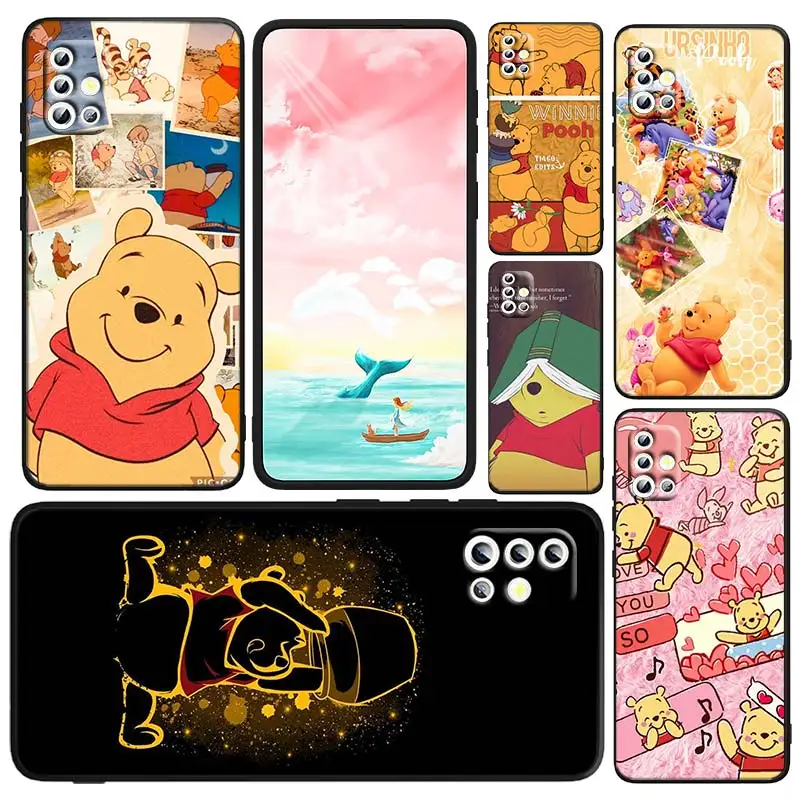 

Disney Winnie the Pooh Phone Case For Samsung A73 A72 A71 A53 A52 A51 A42 A33 A32 A23 A22 A21S A13 A04 A03 5G Black FUnda