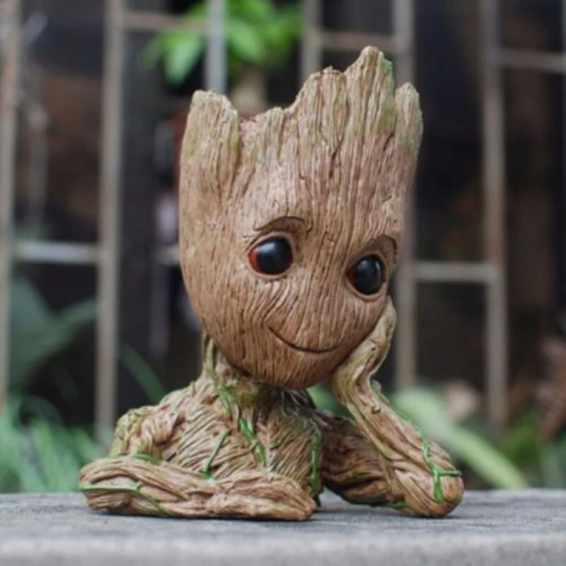 

Guardians of The Galaxy Baby Groot Tree Flowerpot Action Figures Cute Model Toys Pen Pot Home Decorations